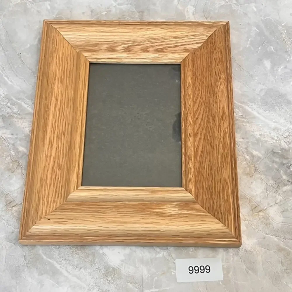 Solid Oak Small Picture Frame Natural Finish Fits 4.5
